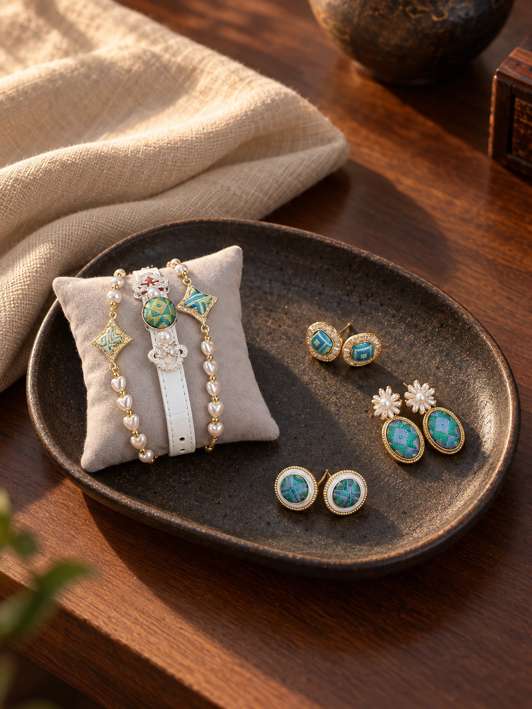 Jade-Tone Jewellery Gift Set in context