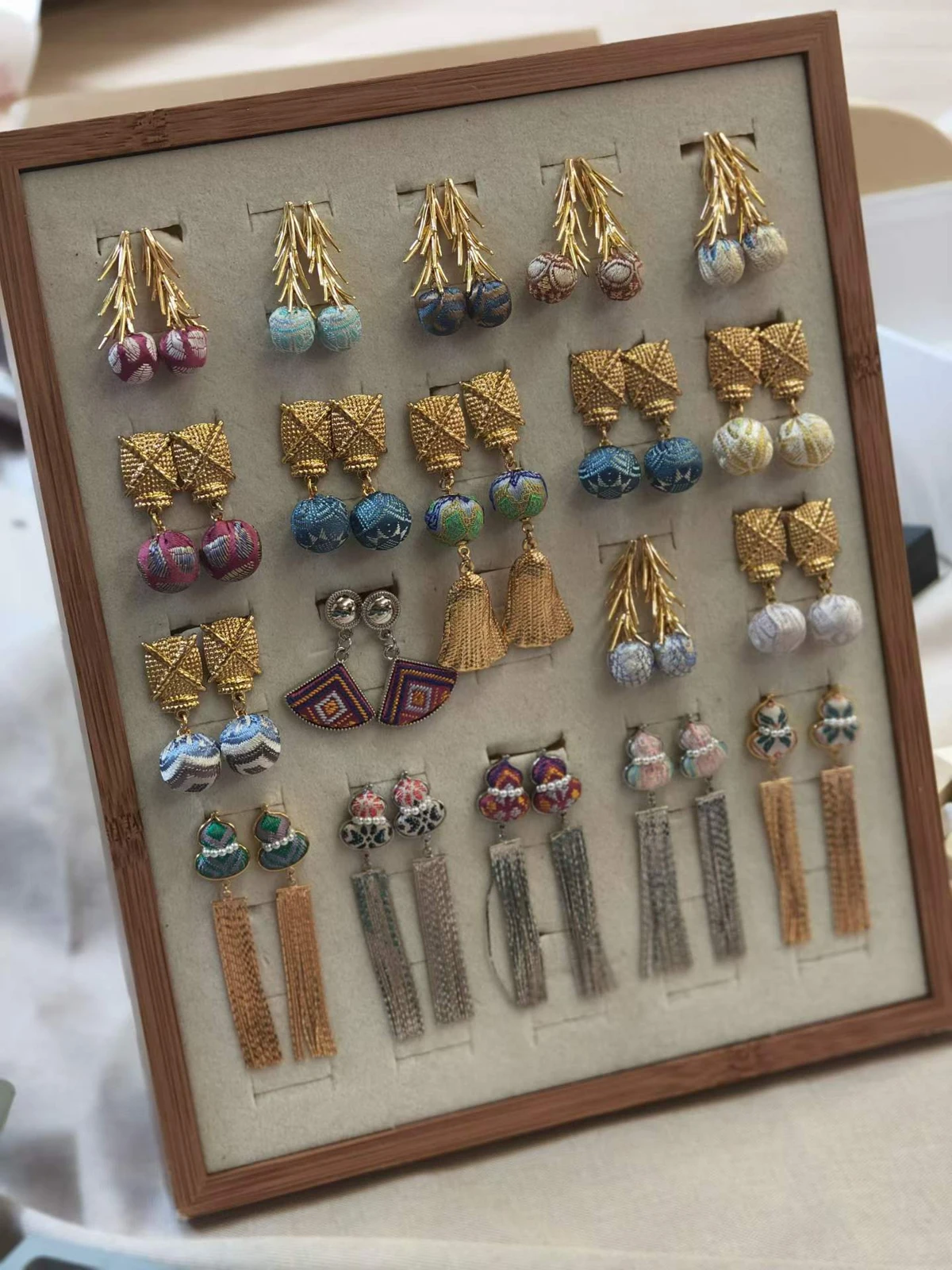 Brocade Earring Studies — Supplier photograph