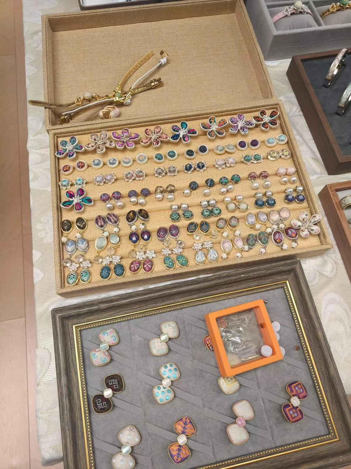 Brocade Earring Studies — Supplier photograph