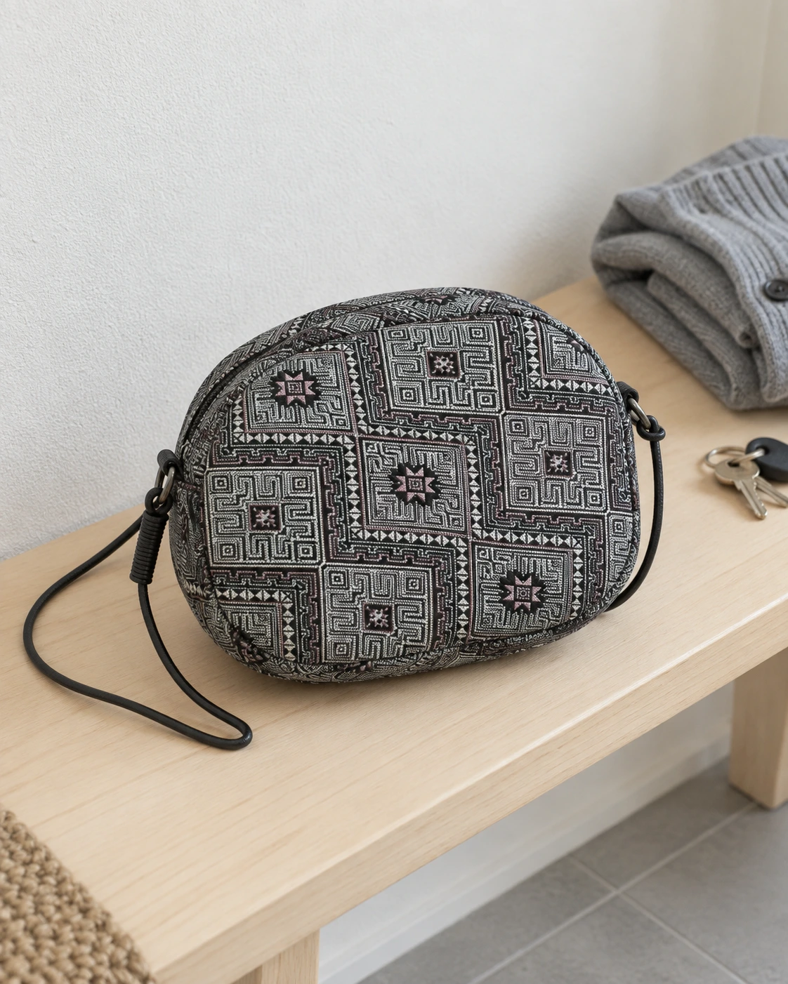 Shell Brocade Crossbody in context